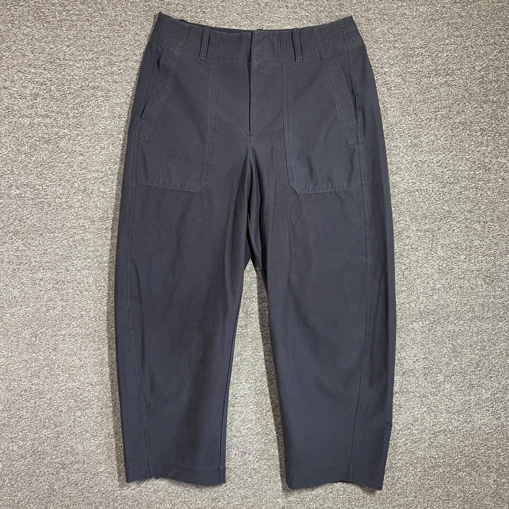 Athleta Pants Size 10 Gray Utility Crop High Rise Patch Pocket